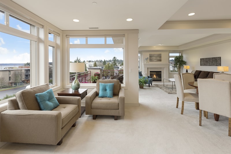 Completed living room renovation showcasing quality paintwork and finishes